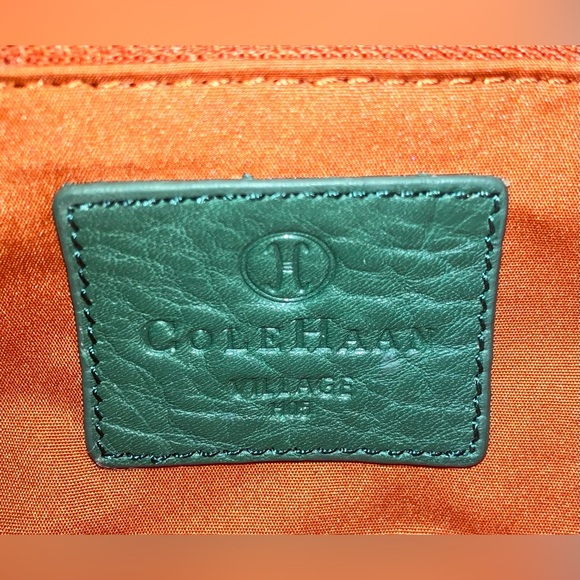Vintage Cole Haan Village Collection Small Satchel - Green Pebbled Leather - Picture 6 of 12